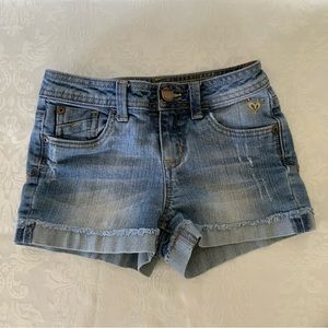 Girls, blue Jean, denim shorts, justice brand